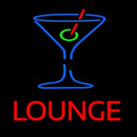 Lounge With Martini Glass Enseigne Néon