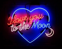 Love you to the moon and back Enseigne Néon