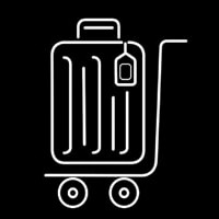 Luggage Bag Icon Enseigne Néon