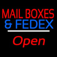 Mail Bo es And Fede  Open White Line Enseigne Néon
