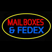 Mail Bo es And Fede  Oval Yellow Enseigne Néon
