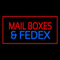 Mail Bo es And Fede  Rectangle Red Enseigne Néon