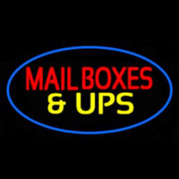 Mail Bo es And Ups Oval Blue Enseigne Néon