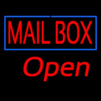 Mailbo  Blue Border Open Enseigne Néon
