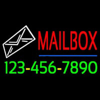 Mailbo  Blue Line Phone Number Enseigne Néon