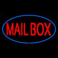 Mailbo  Oval Blue Enseigne Néon
