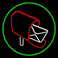 Mailbo  Red Logo With Green Circle Enseigne Néon