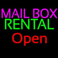 Mailbo  Rental Block Open Enseigne Néon