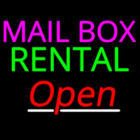 Mailbo  Rental Open Enseigne Néon