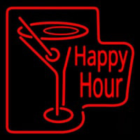 Martini Glass Happy Hour Enseigne Néon