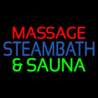 Massage Steam Bath And Sauna Enseigne Néon
