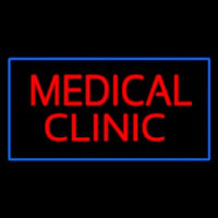 Medical Clinic Rectangle Blue Enseigne Néon