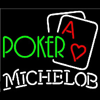 Michelob Green Poker Beer Sign Enseigne Néon