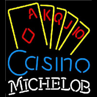 Michelob Poker Casino Ace Series Beer Sign Enseigne Néon