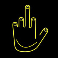Middle Finger Fuck You Enseigne Néon