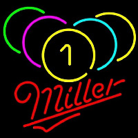 Miller Billiards Rack Pool Beer Sign Enseigne Néon