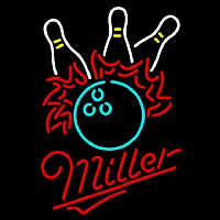 Miller Bowling Pool Beer Sign Enseigne Néon