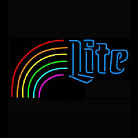 Miller Lite Blue Rainbow Enseigne Néon