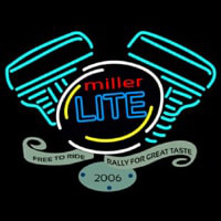 Miller Lite Free To Ride Rally For Great Taste Enseigne Néon