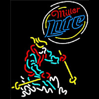 Miller Lite Logo Skier Enseigne Néon