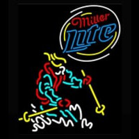 Miller Lite Logo Skier Enseigne Néon