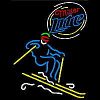 Miller Lite Skier Enseigne Néon