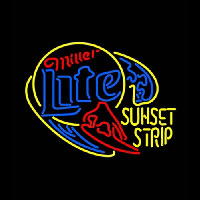 Miller Lite Surfer Sunset Strip Enseigne Néon