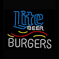Miller Lite and Burgers Enseigne Néon