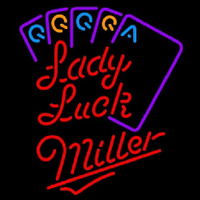 Miller Poker Lady Luck Series Beer Sign Enseigne Néon