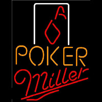 Miller Poker Squver Ace Beer Sign Enseigne Néon