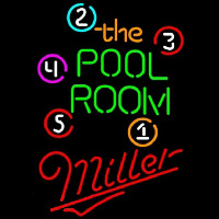 Miller Pool Room Billiards Beer Sign Enseigne Néon