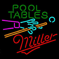 Miller Pool Tables Billiards Beer Sign Enseigne Néon