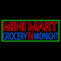 Mini Mart Groceries Till Midnight Enseigne Néon