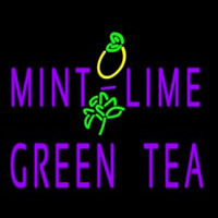Mint Lime Green Tea Enseigne Néon
