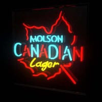 Molson Canadian Bière blonde Bière Bar Entrée Enseigne Néon