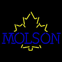 Molson Yellow Maple Leaf Enseigne Néon