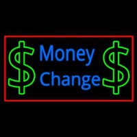 Money Change With Dollar Logo Enseigne Néon