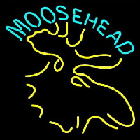 Moose Head Logo Enseigne Néon