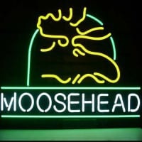Moosehead Lager Maine Moose Bière Bar Entrée Enseigne Néon