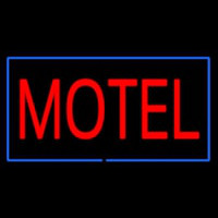 Motel With Blue Border Enseigne Néon