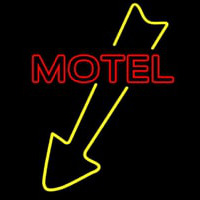 Motel With Down Arrow Enseigne Néon