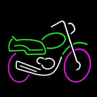 Motorcycle Multicolored Logo Enseigne Néon