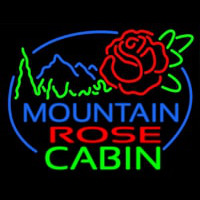 Mountain Rose Cabin Enseigne Néon