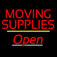 Moving Supplies Open Yellow Line Enseigne Néon