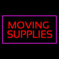 Moving Supplies Rectangle Purple Enseigne Néon