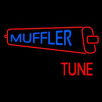 Muffler Tune With Red Logo Enseigne Néon