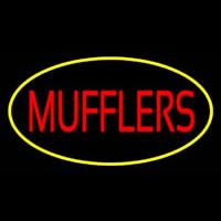 Mufflers Yellow Oval Enseigne Néon