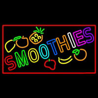 Multi Colored Double Stroke Smoothies Enseigne Néon