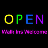 Multi Colored Open Walk Ins Welcome Enseigne Néon