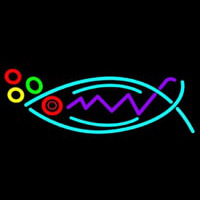 Multicolor Fish Logo Enseigne Néon